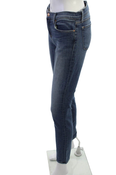 J Brand Women Skinny Ankle Jeans Blue Button Mid Rise Size 29