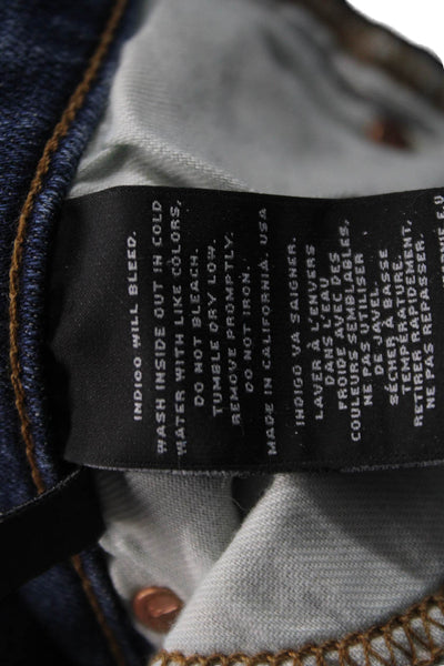 J Brand Women Skinny Ankle Jeans Blue Button Mid Rise Size 29