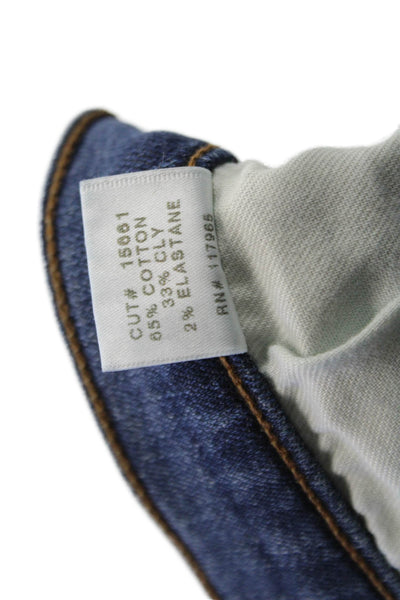 J Brand Women Skinny Ankle Jeans Blue Button Mid Rise Size 29