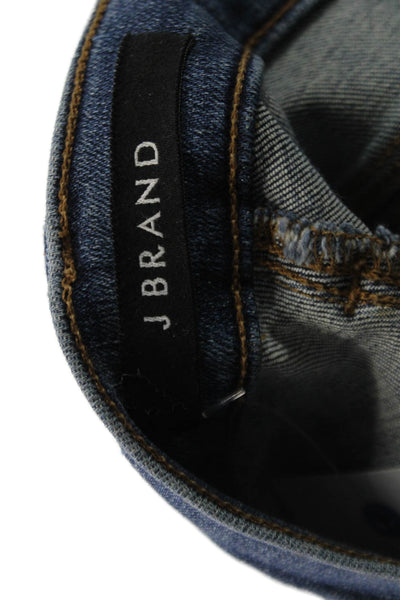J Brand Women Skinny Ankle Jeans Blue Button Mid Rise Size 29