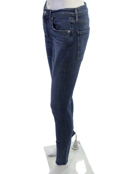 Agolde Womens Skinny Ankle Jeans Dark Blue Mid Rise Size 29