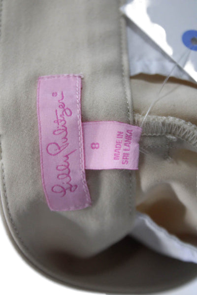Lily Pulitzer Unisex Beige Chino Shorts Size 8