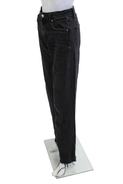 Zara Womens Boyfriend Mom Jeans Black High Rise Size 2