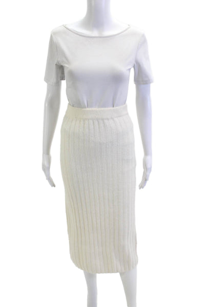 MNG Womens Straight Pencil Skirt Beige Midi Size XS