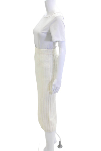 MNG Womens Straight Pencil Skirt Beige Midi Size XS