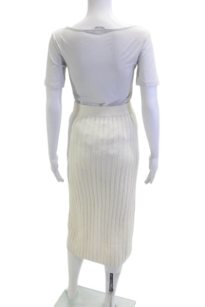 MNG Womens Straight Pencil Skirt Beige Midi Size XS
