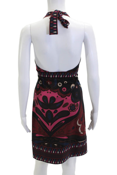 BCBGMAXAZRIA Womens Sundress Black Geometric Sleeveless Short Size S