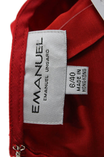 Emanuel Emanuel Ungaro Womens Red Dress Pants Triacetate Rayon Size 6