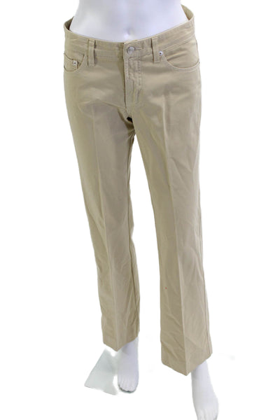 Fabrizio Gianni Women Chino Pants Beige 95% Cotton 5% Spandex Size 2