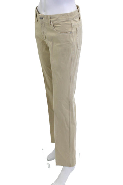 Fabrizio Gianni Women Chino Pants Beige 95% Cotton 5% Spandex Size 2