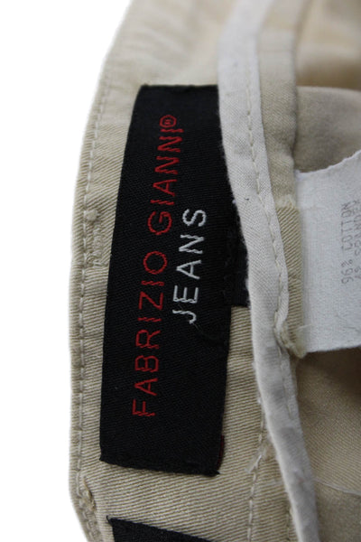 Fabrizio Gianni Women Chino Pants Beige 95% Cotton 5% Spandex Size 2