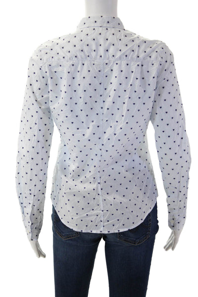 Frank & Eileen Women Light Blue Collared Cotton Button-Up Long Sleeve Size XS
