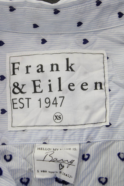Frank & Eileen Women Light Blue Collared Cotton Button-Up Long Sleeve Size XS