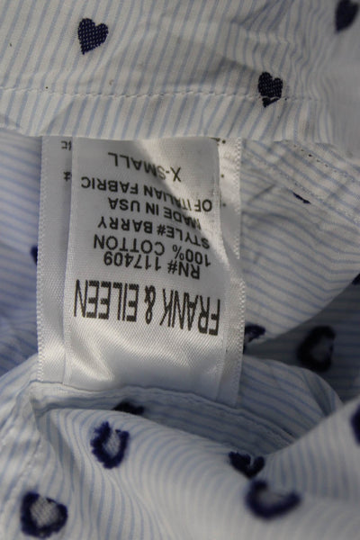 Frank & Eileen Women Light Blue Collared Cotton Button-Up Long Sleeve Size XS