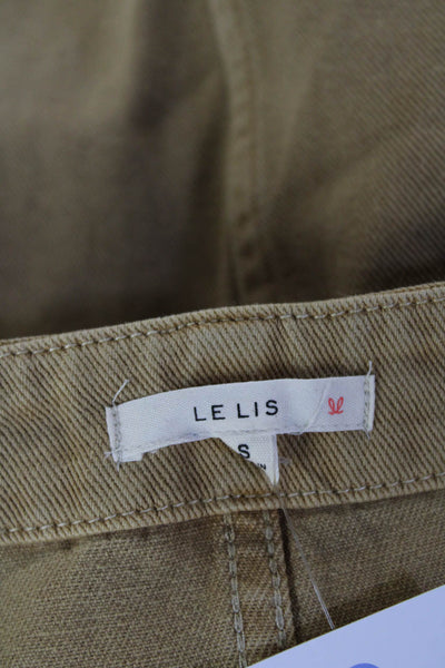 Le Lis Womens Mini Wrap Skirt Tan 100% Cotton Size S
