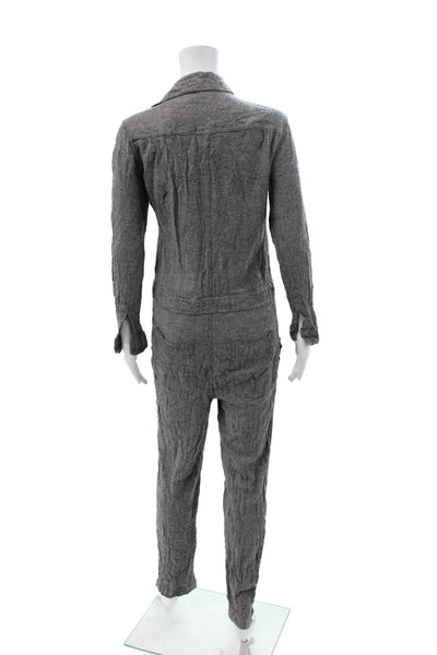 Isabel Marant Etoile Women Dark Gray Wool Jumpsuit Long Sleeve Size 36
