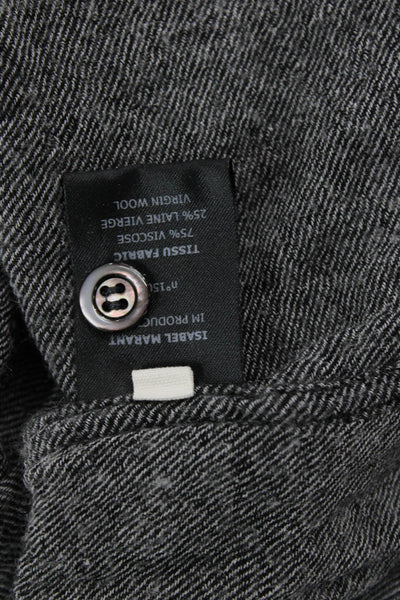 Isabel Marant Etoile Women Dark Gray Wool Jumpsuit Long Sleeve Size 36