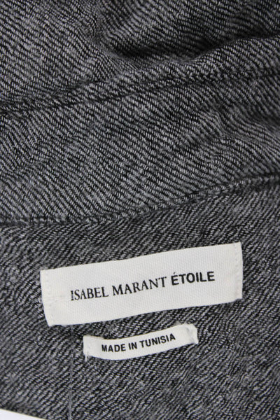 Isabel Marant Etoile Women Dark Gray Wool Jumpsuit Long Sleeve Size 36