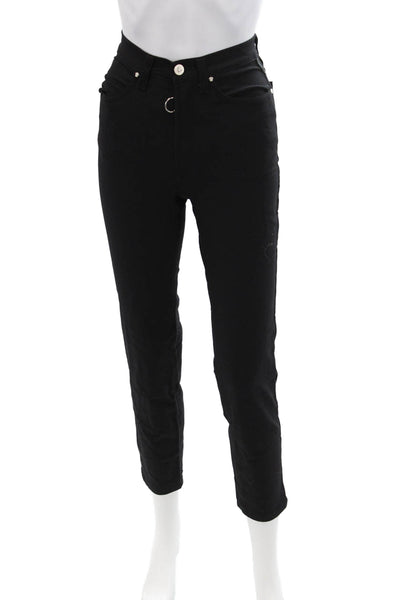 Versace Jeans Couture Women Ankle Skinny Black Jeans Designer Size 40