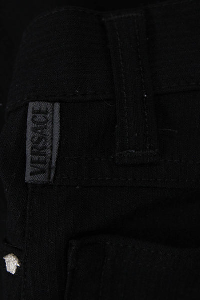 Versace Jeans Couture Women Ankle Skinny Black Jeans Designer Size 40