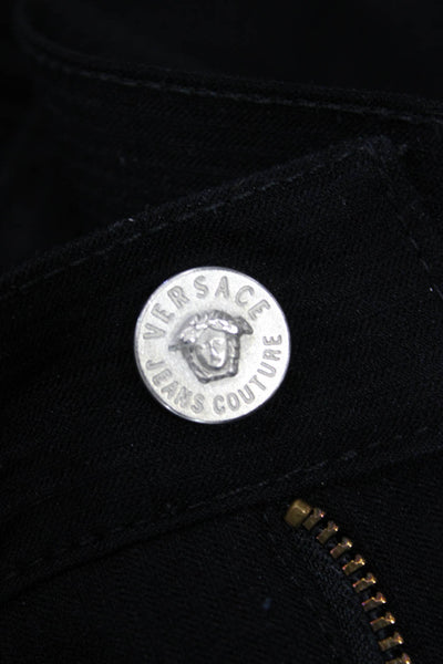 Versace Jeans Couture Women Ankle Skinny Black Jeans Designer Size 40
