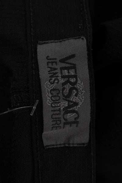Versace Jeans Couture Women Ankle Skinny Black Jeans Designer Size 40