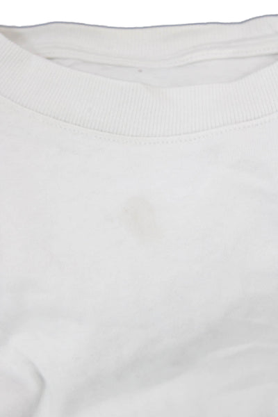 Everlane Women Basic White Cotton Blend Crew Neck Short Sleeve T-Shirt Size S