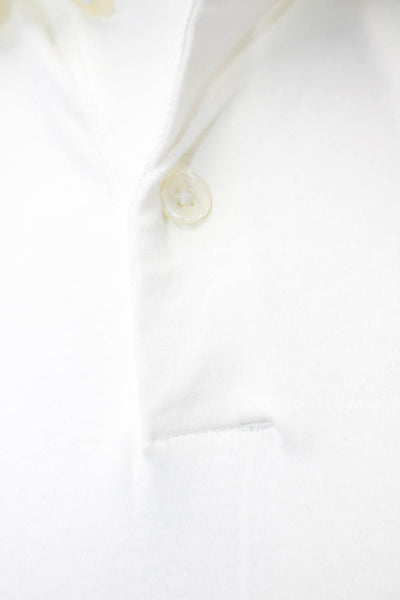 Banana Republic Mens Collared Polo Shirt Short Sleeve White Cotton Size S