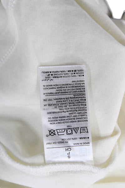 Banana Republic Mens Collared Polo Shirt Short Sleeve White Cotton Size S