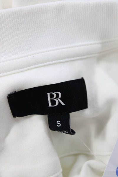 Banana Republic Mens Collared Polo Shirt Short Sleeve White Cotton Size S