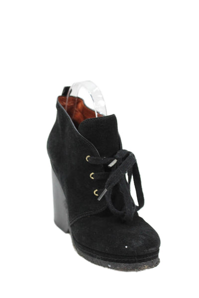 Marc By Marc Jacobs Womens Suede Ankle Booties Black Size 7