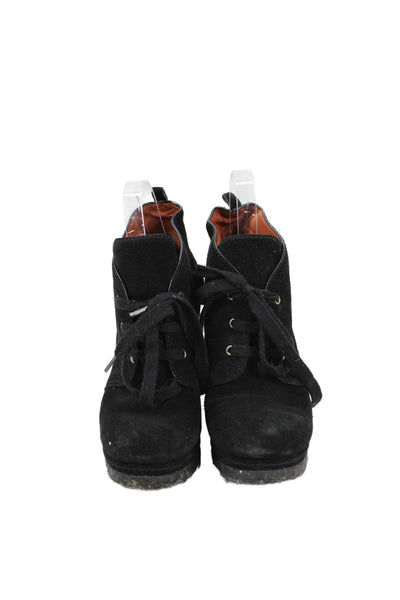 Marc By Marc Jacobs Womens Suede Ankle Booties Black Size 7