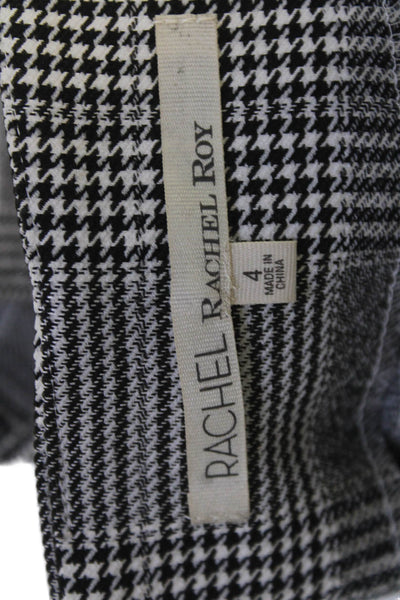 Rachel Rachel Roy Womens Plaid Mini Straight Pencil Skirt Black Size 4