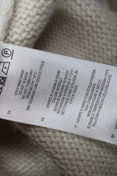 IRO Womens Pullover Sweater White 100% Wool Sleeveless Crewneck Lace Up Size L