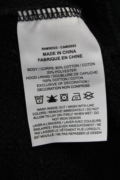 Nike Unisex Pullover Hoodie Black Graphic Drawstring Long Sleeve Size M
