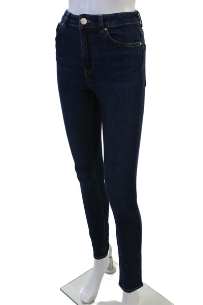 Aligne Womens Skinny Ankle Dark Blue Jeans Mid Rise Size 24
