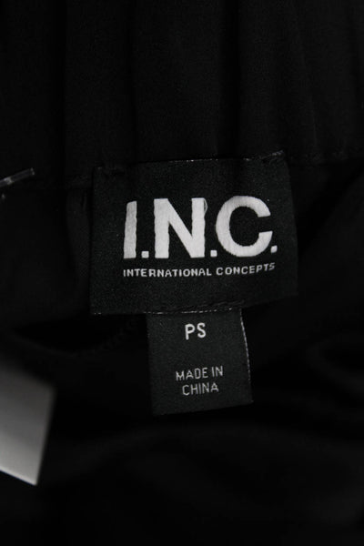 INC International Concepts Women Paperbag Cargo Pants Black Buckle Size PS