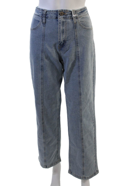 Flying Angel Womens Straight Light Blue High Rise Jeans Size 27