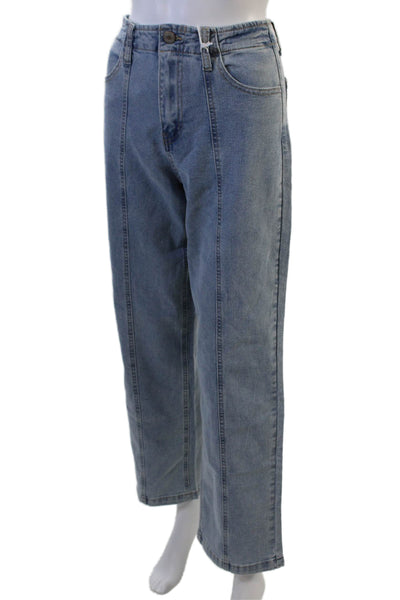 Flying Angel Womens Straight Light Blue High Rise Jeans Size 27
