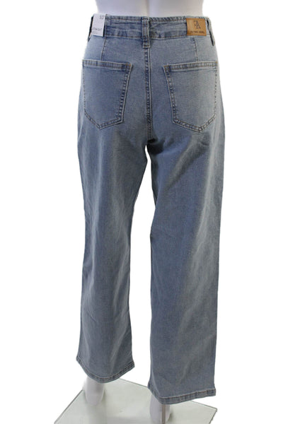 Flying Angel Womens Straight Light Blue High Rise Jeans Size 27