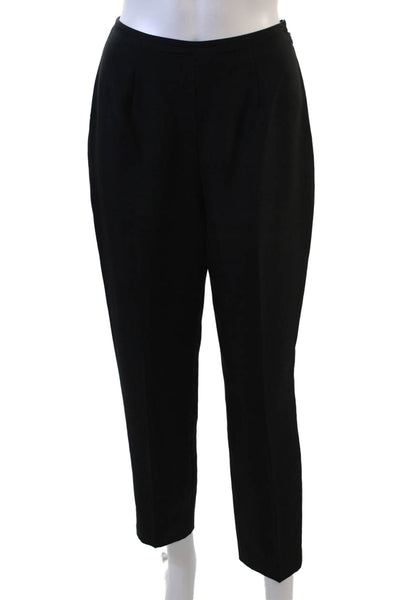 J. Mclaughlin Women Ankle Dress Pants Black Silk Hook Eye Size 4