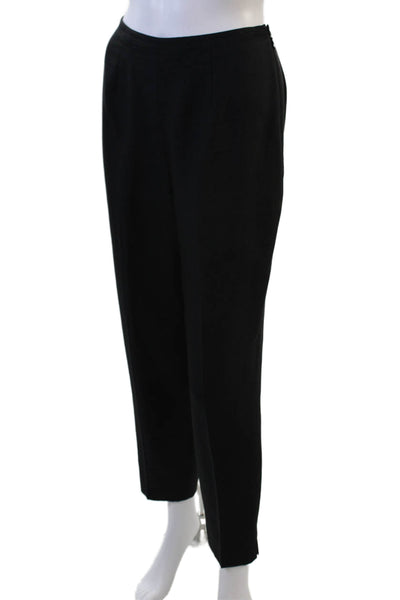 J. Mclaughlin Women Ankle Dress Pants Black Silk Hook Eye Size 4