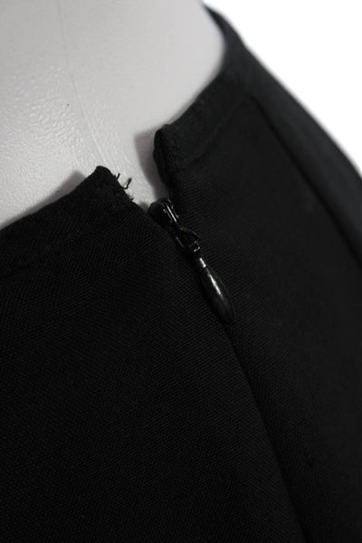 J. Mclaughlin Women Ankle Dress Pants Black Silk Hook Eye Size 4