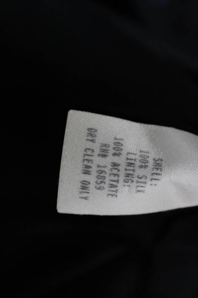 J. Mclaughlin Women Ankle Dress Pants Black Silk Hook Eye Size 4