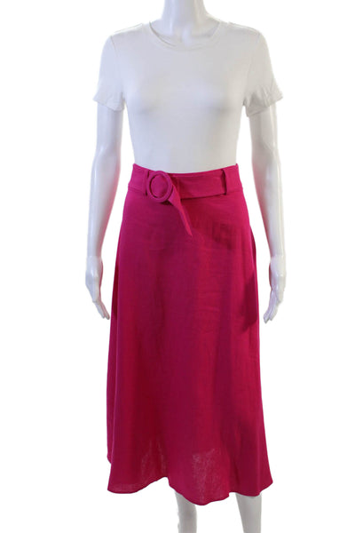 INC International Concepts Women A-Line Wrap Pink Skirt Size M
