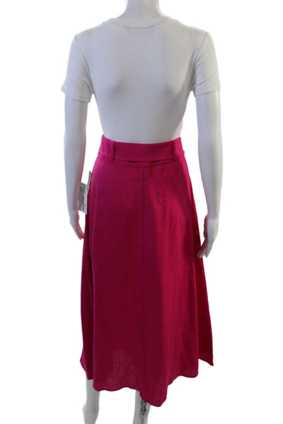 INC International Concepts Women A-Line Wrap Pink Skirt Size M