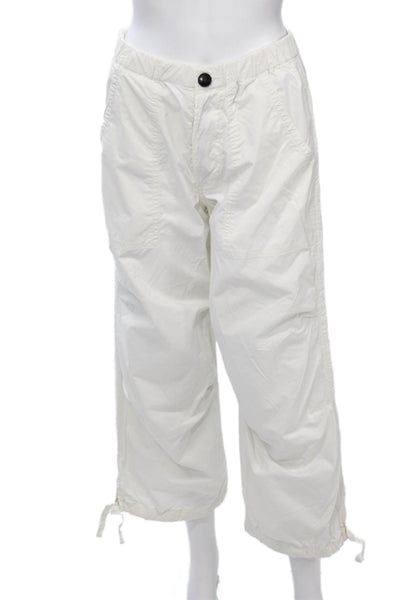 Citizens of Humanity Women Cropped Capri Dress Pants White Button Size XS