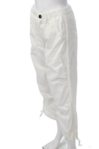 Citizens of Humanity Women Cropped Capri Dress Pants White Button Size XS
