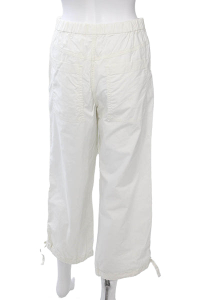 Citizens of Humanity Women Cropped Capri Dress Pants White Button Size XS