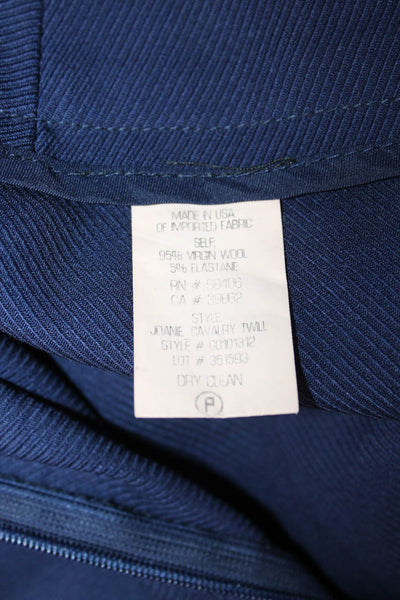 Theory Womens A-Line Skirt Dark Blue Virgin Wool Mini Size 4
